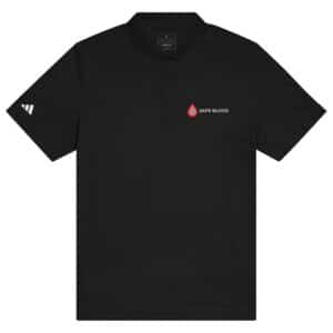 adidas sport polo with SafeBlood logo